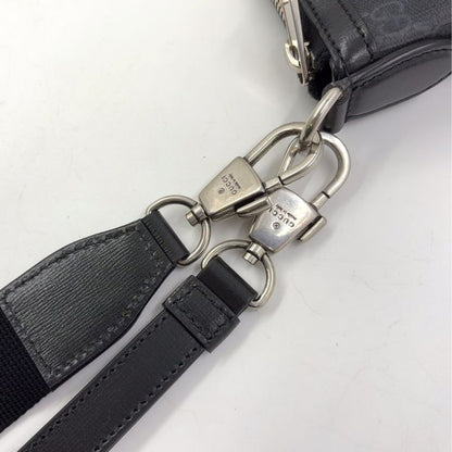 Gucci 2-way Bag Interlocking G GG Supreme Body Bag Canvas Black Shoulder Bag