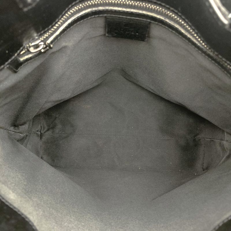 Gucci 107757 Handbag Tote Bag GG Canvas Black Ladies Men