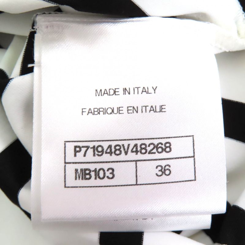 CHANEL 22C P71948 Coco Mark Strap Pattern Swimwear Swimsuit Dress White Black