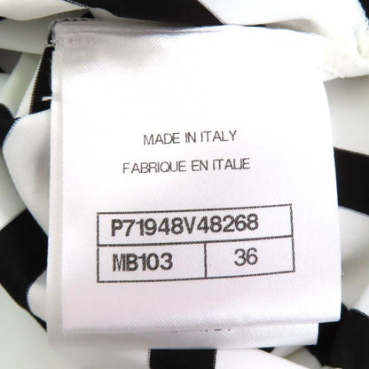 CHANEL 22C P71948 Coco Mark Strap Pattern Swimwear Swimsuit Dress White Black