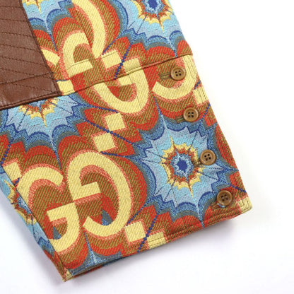 Gucci 675277 Z8asy GG Kaleidoscope Equestrian Inspired Lambleather Used Pants