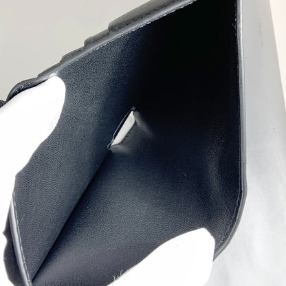 Balenciaga Cash 2.0 Coin & Card Holder Bifold Wallet with Flap Black