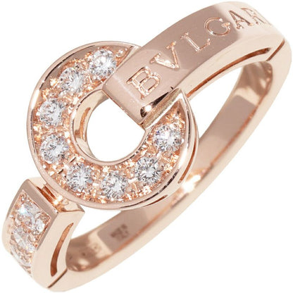 Bulgari Ring 18K Pink Gold Pave Diamond 028ct Bulgari Ring An855854 346213