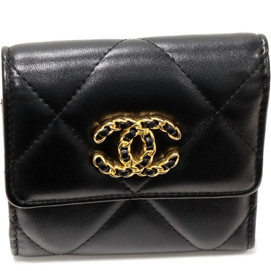 Chanel Trifold Wallet With Coin Purse Chanel 19 Small Flap Wallet In Lambskin