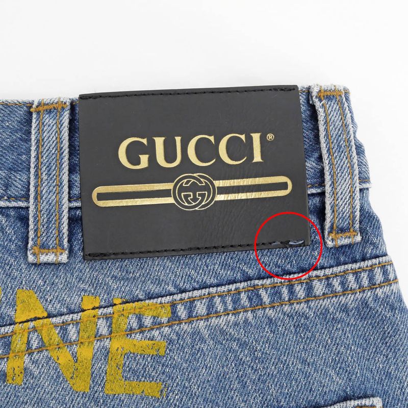 Gucci Denim Shorts Paint 26 Blue Cotton Ladies Apparel Women's Clothes