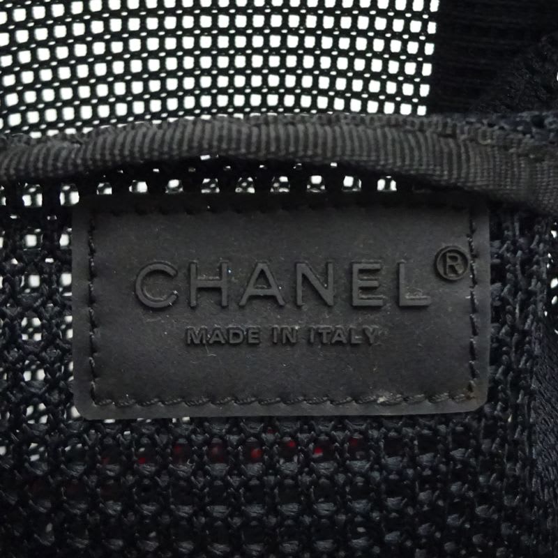 Chanel Shoulder Mesh Sports Line Tote Black Bag
