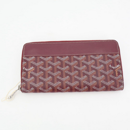 Goyard Matignon APM ZIP GM Men'swomen's Leather Coated Canvas Long Wallet