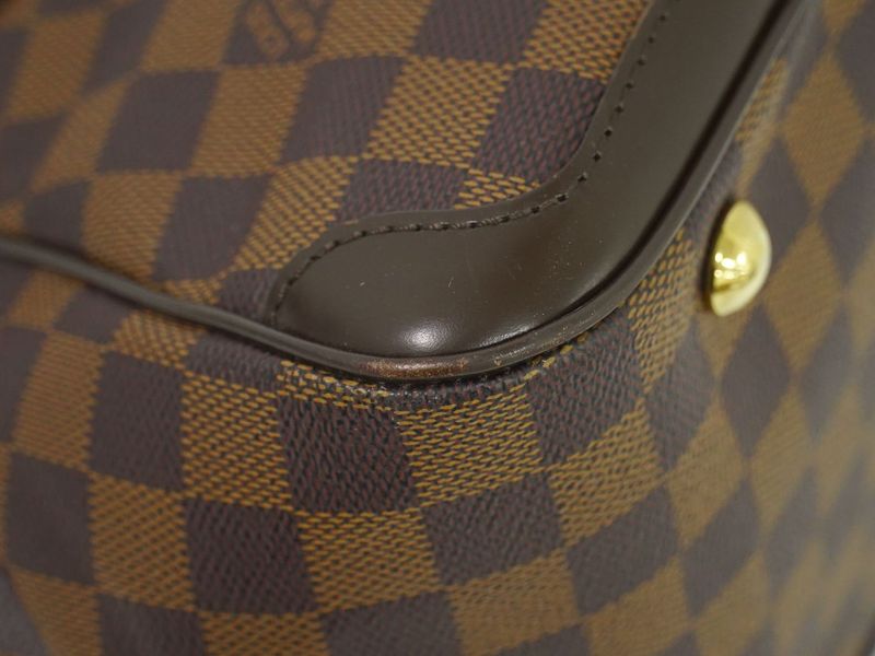 Authentic Louis Vuitton LV Verona PM Damier Ebène Tote Handbag Brown N41117