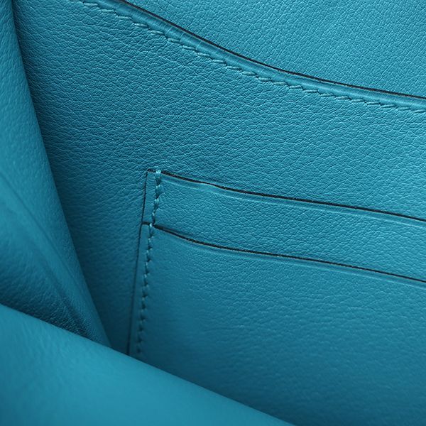 Hermes Shoulder Bag Mini Convoyeur Vosuift Turquoise Silver Hardware Blue