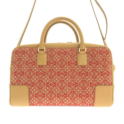 Loewe Amazona 28 Anagram Jacquard 2way Shoulder Bag - Beige Red - Women
