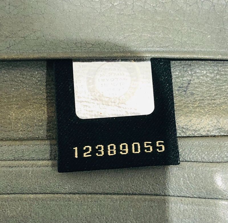 Bvlgari Bvlgari Business Card Holder Olive Leather Men's Preowned 005667