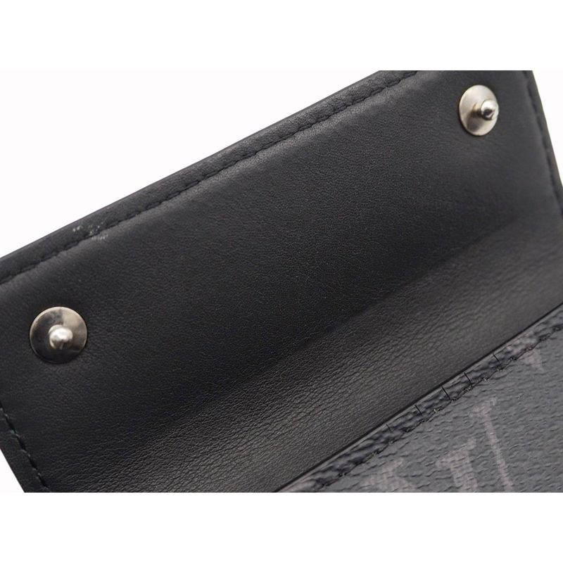 Louis Vuitton Discovery Compact Wallet Trifold Wallet Monogram Eclipse Canvas