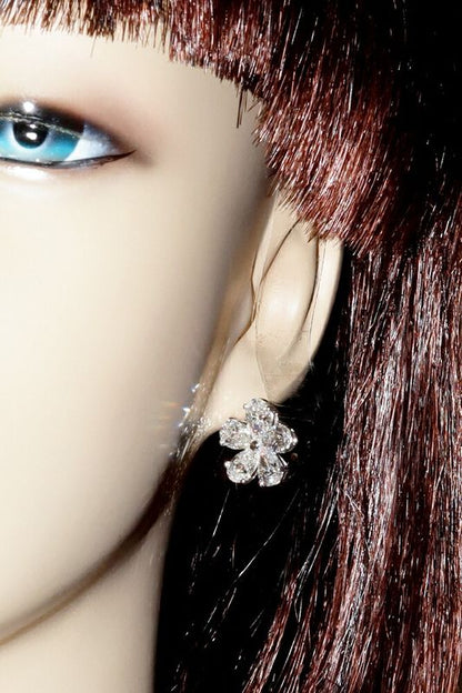 Bulgari Earrings 18K White Gold 10P Diamonds (total Approx 762ct)(090ct(e-vs2-ve