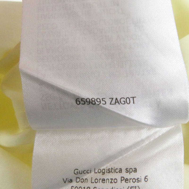 Gucci 659895 Logo Embroidery Long Sleeve Long Sleeve Shirt Light Yellow 15++