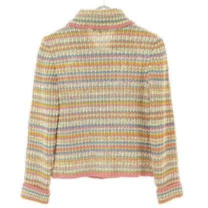 Chanel Multicolor Knit Riders Jacket P55716k07317 Mix 36