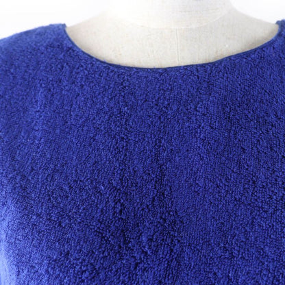 CHANEL 19M P61782v42943 COCO Beach 100% Cotton Pile Sleeveless Top Blue 38