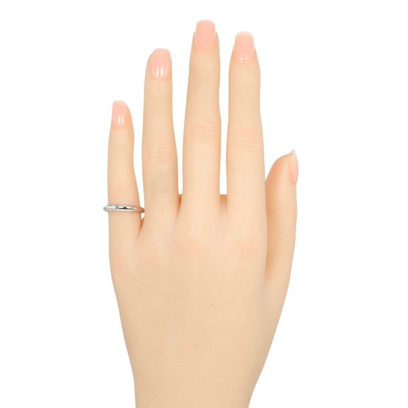 Tiffany & Co Stacking Band Pt950platinum X Diamonds #6.5 Ladies 5g Ring