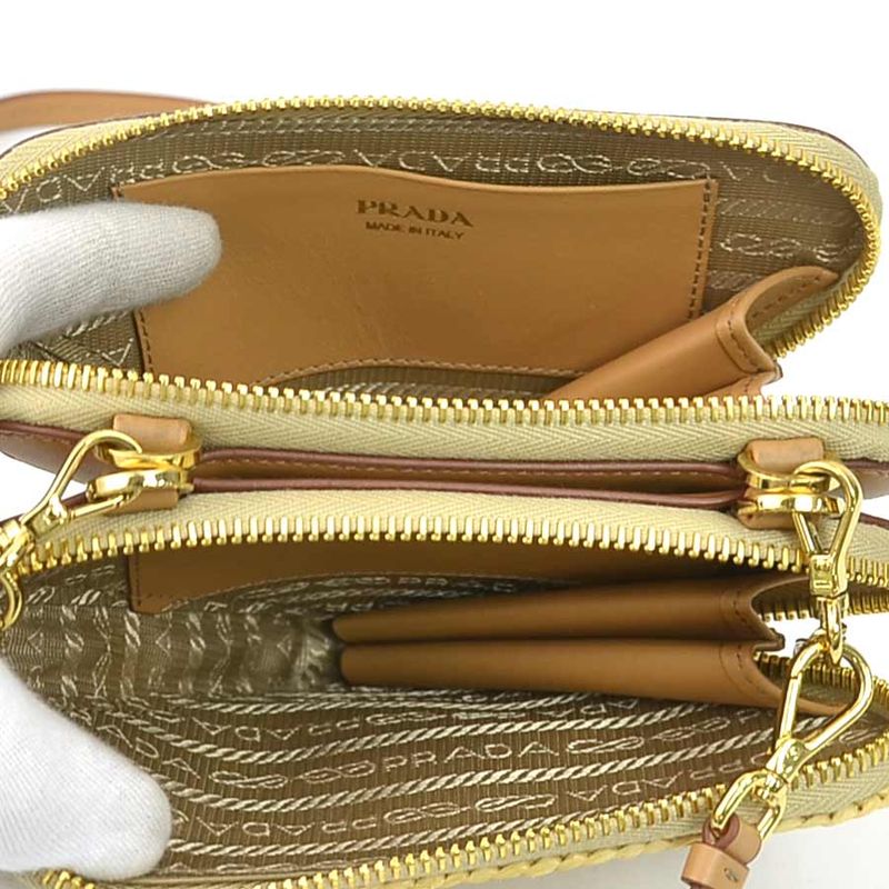 Prada Shoulder Bag Crochet Mini Pouch 1nr015