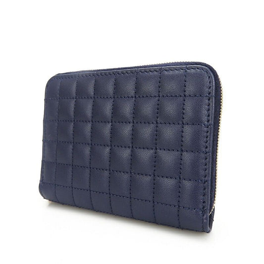 Celine 10b663bfl.07bf Compact Zipped Wallet Ccharm Calfskin Dark Blue Navy Dark