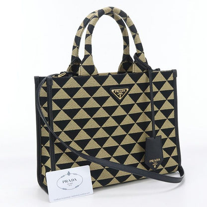 Prada 2WAY 1ba354 Tote Bag Canvas Scuff Deuce