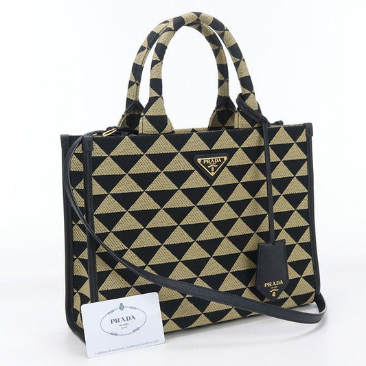 Prada 2WAY 1ba354 Tote Bag Canvas Scuff Deuce