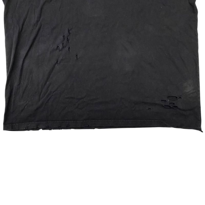 Balenciaga Long Sleeve Long T-Shirt Damaged Logo 681046 5 Size Black Orange