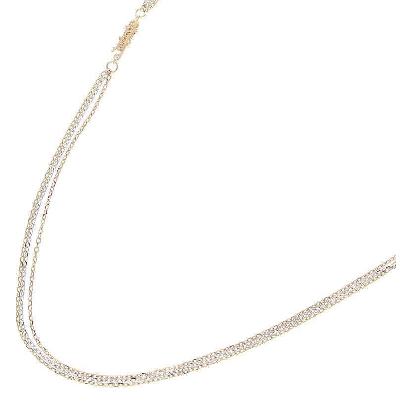 Cartier Trinity B7058800 18K Yellow Gold PG WG Gold Chain Necklace For Men