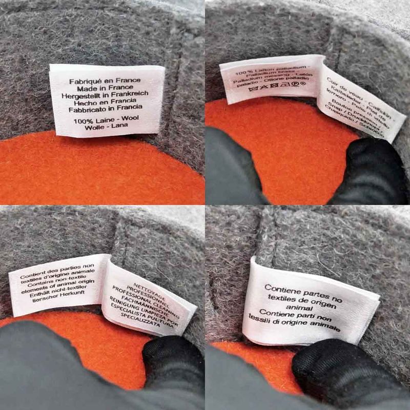 Hermes Sugar Box Gray Felt Accessory Case Interior Miscellaneous Goods