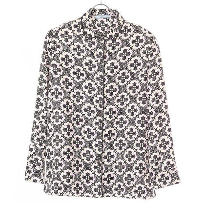 Prada 20ss Graphic Silk Blouse Shirt P496a Pink 40