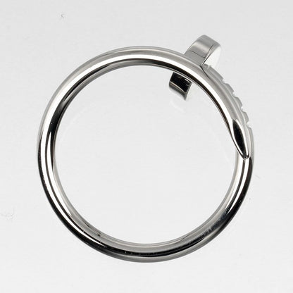 Cartier Juste Un Clou Small Model 18kwhite Gold #6 Ladies 3.27g Ring