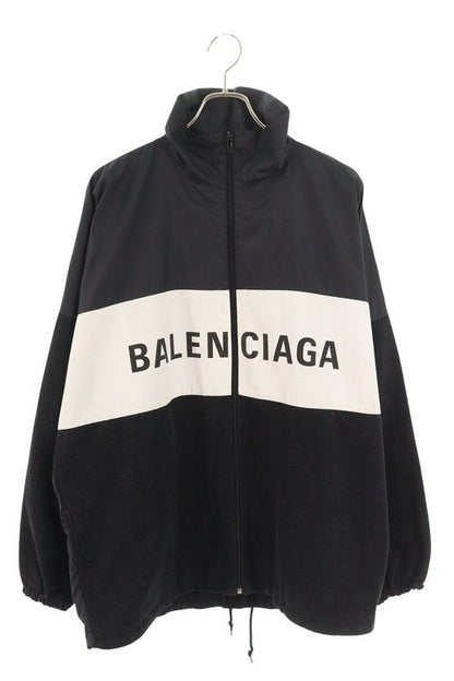 Balenciaga Oversized Denim Shell Logo Print Blouson Men's 34