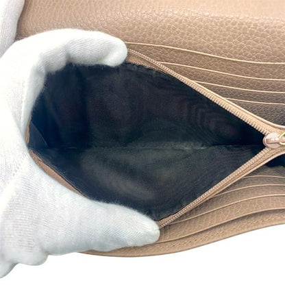 Gucci Bifold Long Wallet Pink Beige Marmont 456116 Wallet