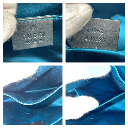 Gucci 499621 and 486628 Suede Ophidia Ggmarmont Shoulder Bag Black 371302