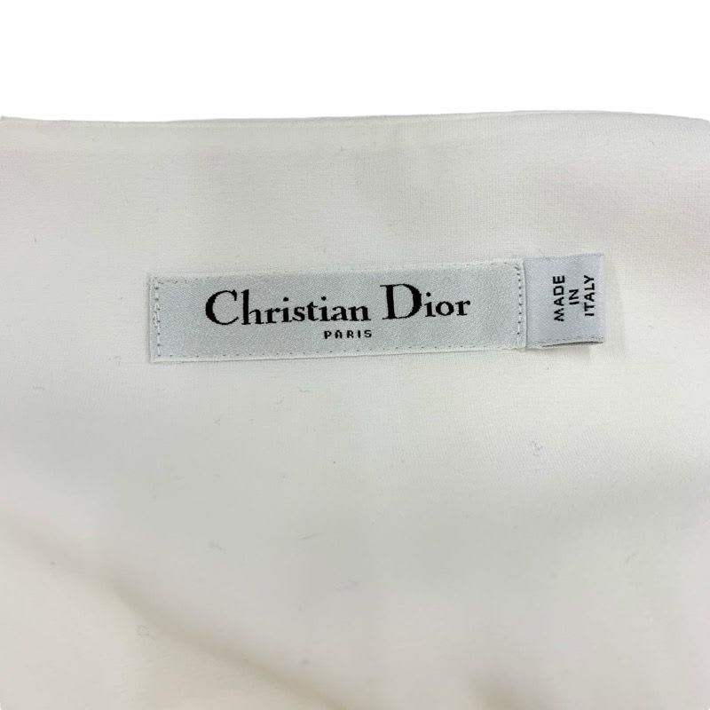 Christian Dior Plume Tulle Bottoms Nylon White Skirt Pleated Midi