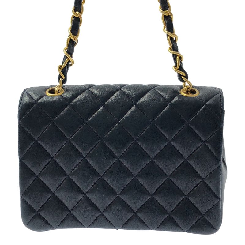 Chanel | Single Flap Mini Matelasse Lambskin Shoulder Bag | Navy Bordeaux |