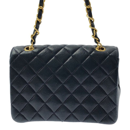 Chanel | Single Flap Mini Matelasse Lambskin Shoulder Bag | Navy Bordeaux |