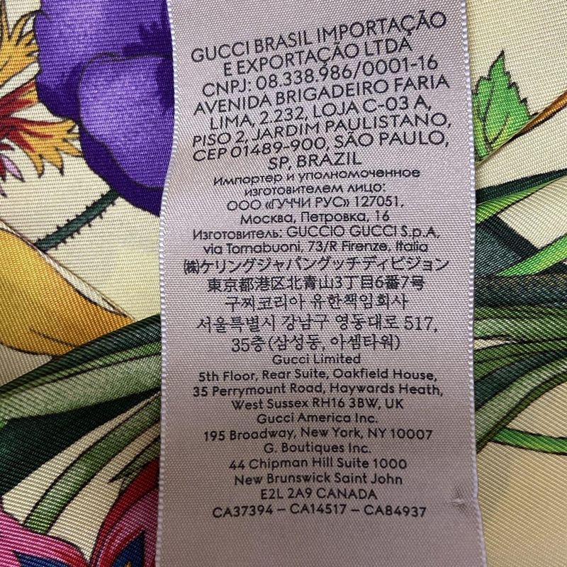 Gucci Scarf - Yellow X Green X Multi Ribbon Scarf / Flora / Neck Bow