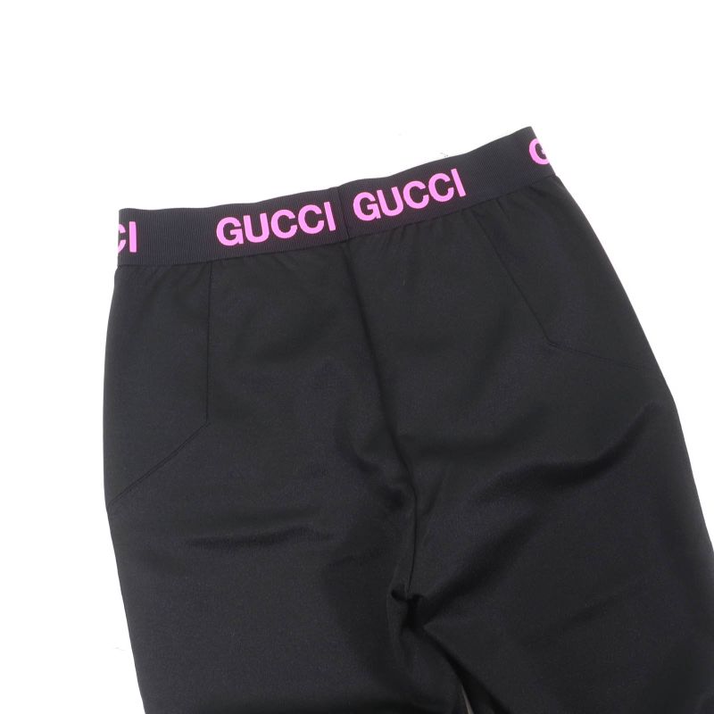 Gucci 22SS 688421 Logo Design Biker Shorts Leggings Half Pants Black S Made In