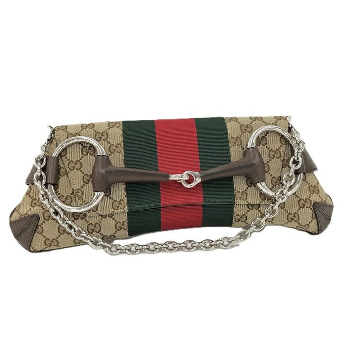 Gucci Shoulder Bag GG Canvas Horsebit Canvas Brown 764255