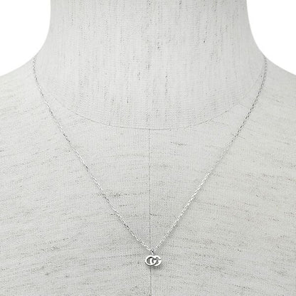 Gucci Necklace Interlocking G White Togo Old