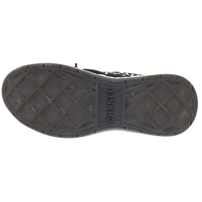 Chanel Matelasse Coco Mark Mesh Leather Sneakers G37126 Black 37