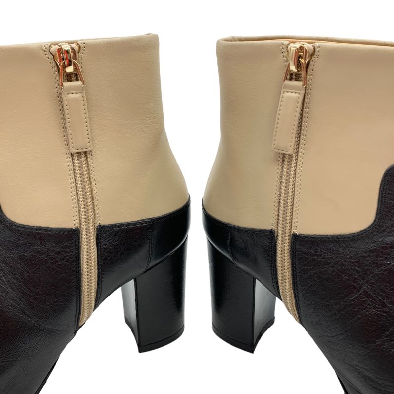 0180 Chanel Coco Mark Short Boots G31067 Size 34 Chanel Bicolor
