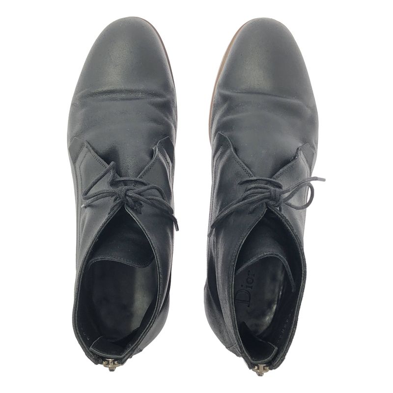 Dior Homme - Suede Leather Back Zip Chukka Boots - 40 1 2 - Black - Men's