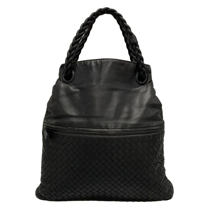 Bottega Veneta Julie Intrecciato 204451 Black Leather