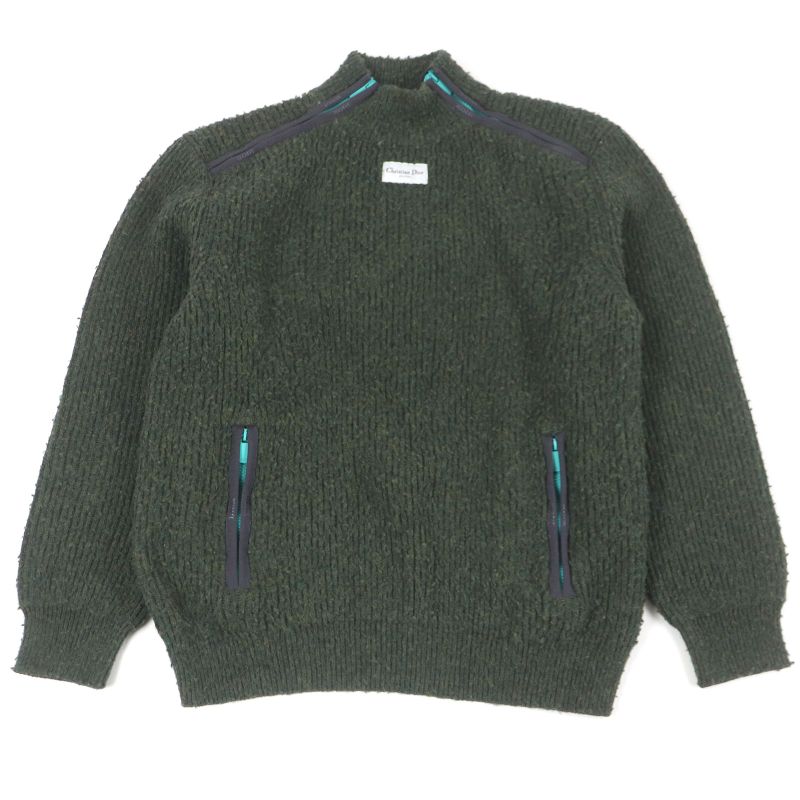 DIOR Homme 23SS 383m640at547 100% Wool Couture Casentino Elbow Patch Turtleneck