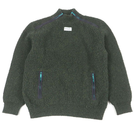 DIOR Homme 23SS 383m640at547 100% Wool Couture Casentino Elbow Patch Turtleneck