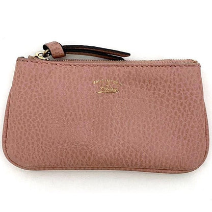 Gucci Coin Case With Key Ring Pink 368879 Excellent Condition Preowned Leather