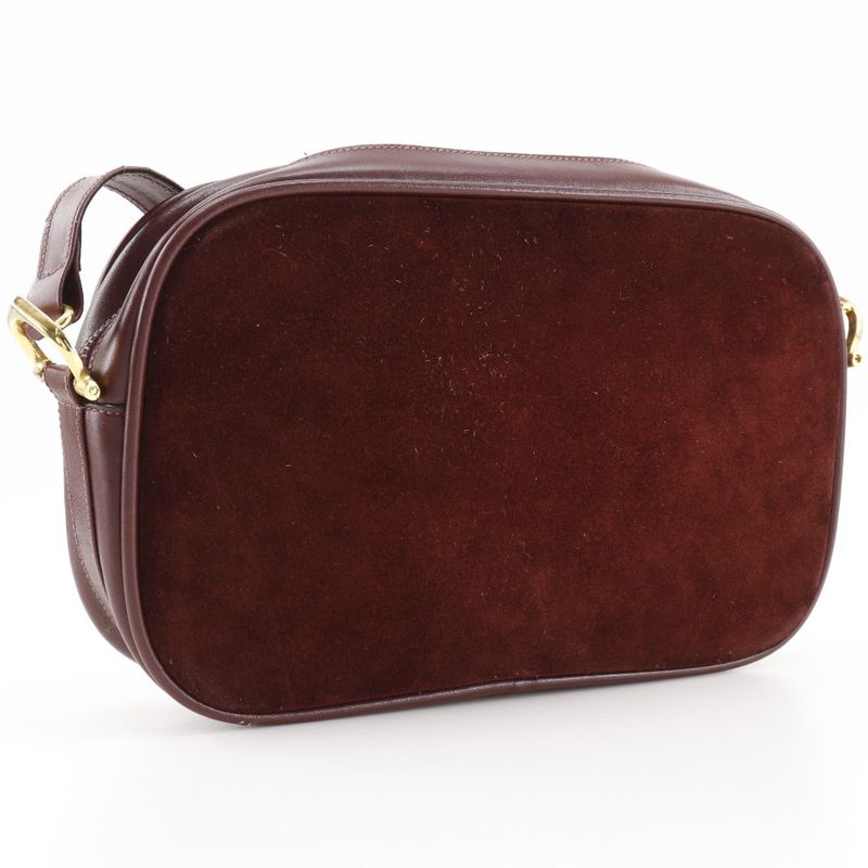 Cartier Must Line Suede And Calf Bordeaux Women's Shoulder Bag