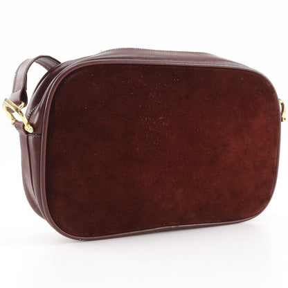 Cartier Must Line Suede And Calf Bordeaux Women's Shoulder Bag