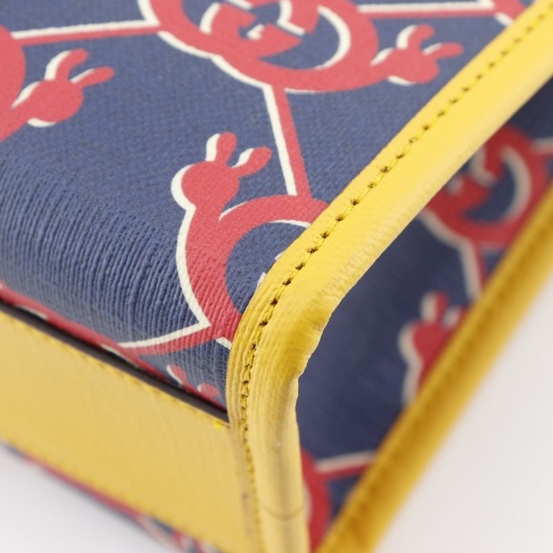 Gucci Snail Children Interlocking G Tote Bag 605614 PVC Navy Blue/red Ladies